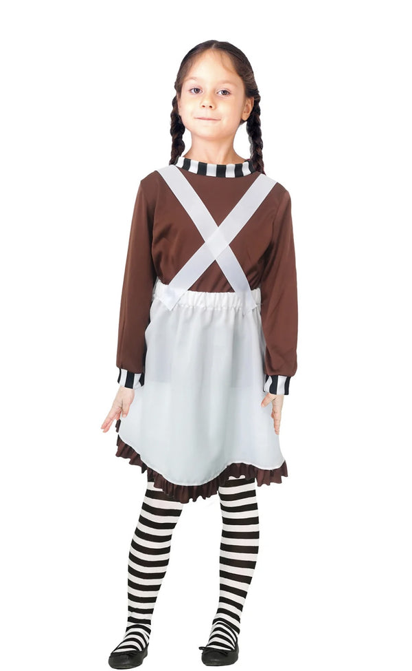 GIRLS CHOCOLATE HELPER COSTUME